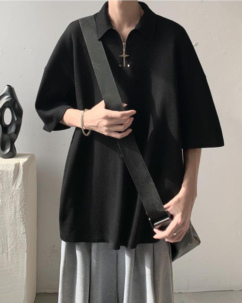 【Jeunife】 半袖ポロシャツ
