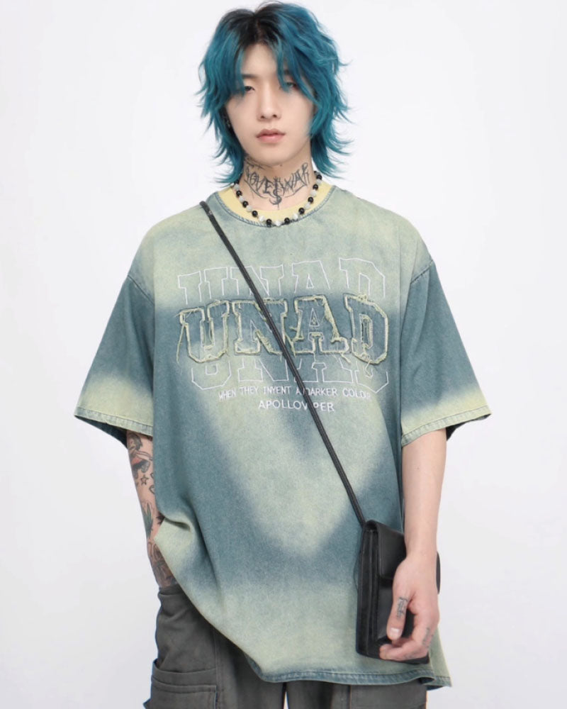 【Jeunife】 ムラ染めTシャツ