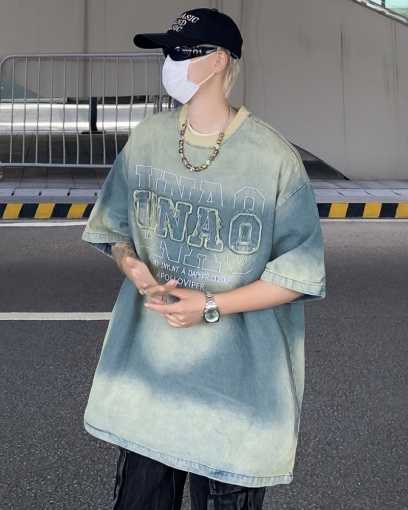 【Jeunife】 ムラ染めTシャツ