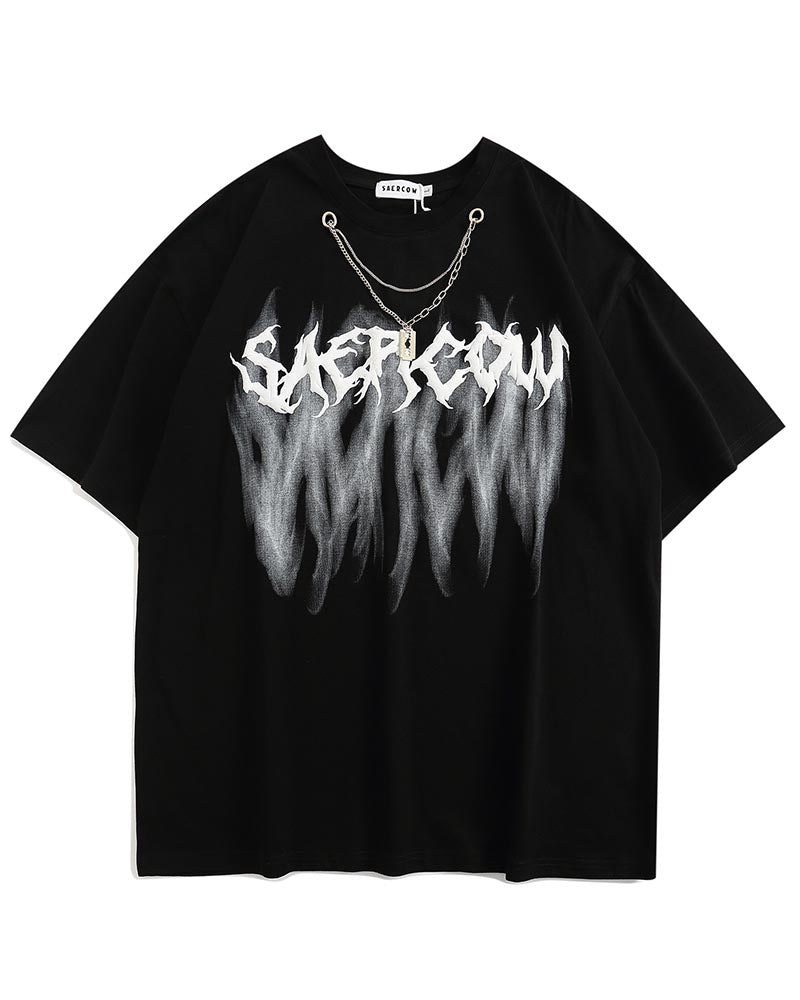 【Jeunife】 ロゴモチーフ半袖Tシャツ