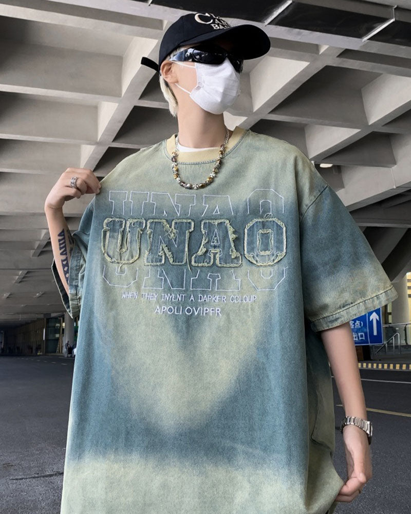【Jeunife】 ムラ染めTシャツ