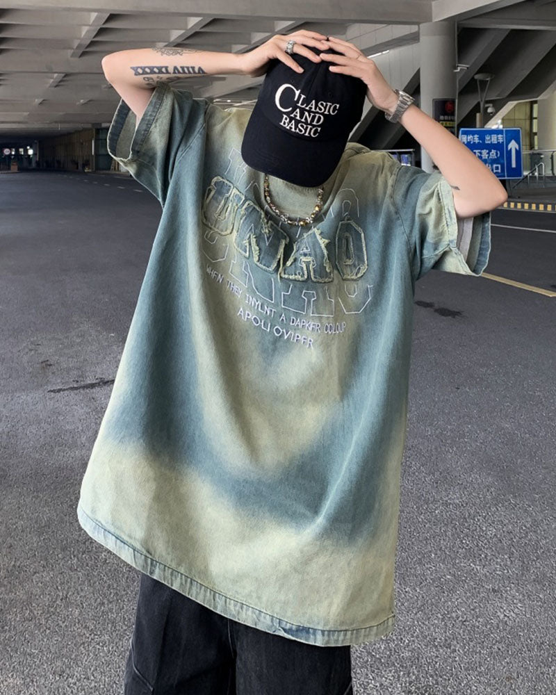 【Jeunife】 ムラ染めTシャツ