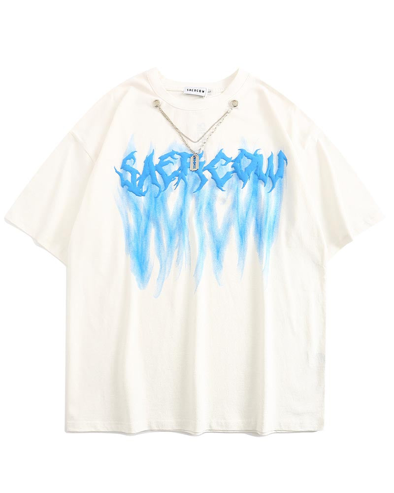 【Jeunife】 ロゴモチーフ半袖Tシャツ