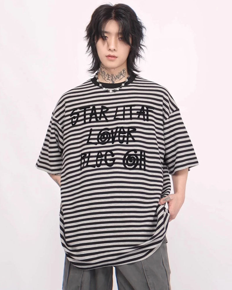 【Jeunife】 ボーダー半袖Tシャツ