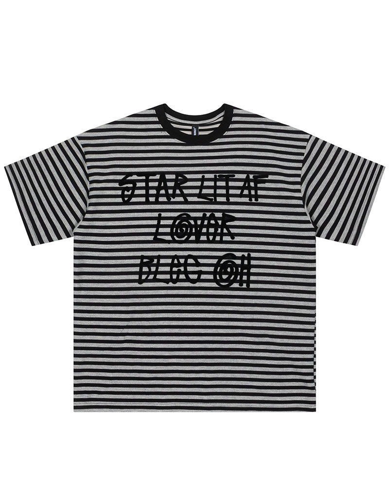 【Jeunife】 ボーダー半袖Tシャツ
